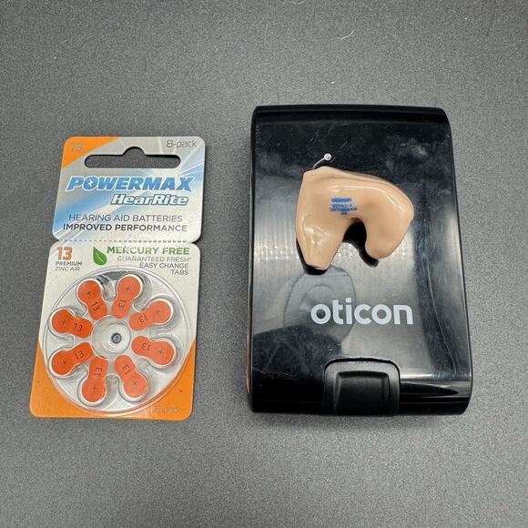 Oticon Hearing Aid SIYA 1-1 29708646 22 Pre owned Untested W/ Batteries And Case - Picture 1 of 8